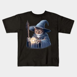 Cat Wise Wizard Kids T-Shirt